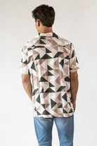 Abstract Woven Button Up
