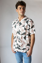 Abstract Woven Button Up
