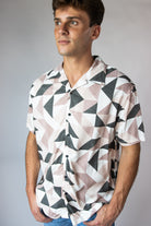 Abstract Woven Button Up