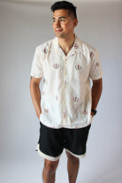Hot Air Balloon Embroidered Button Up