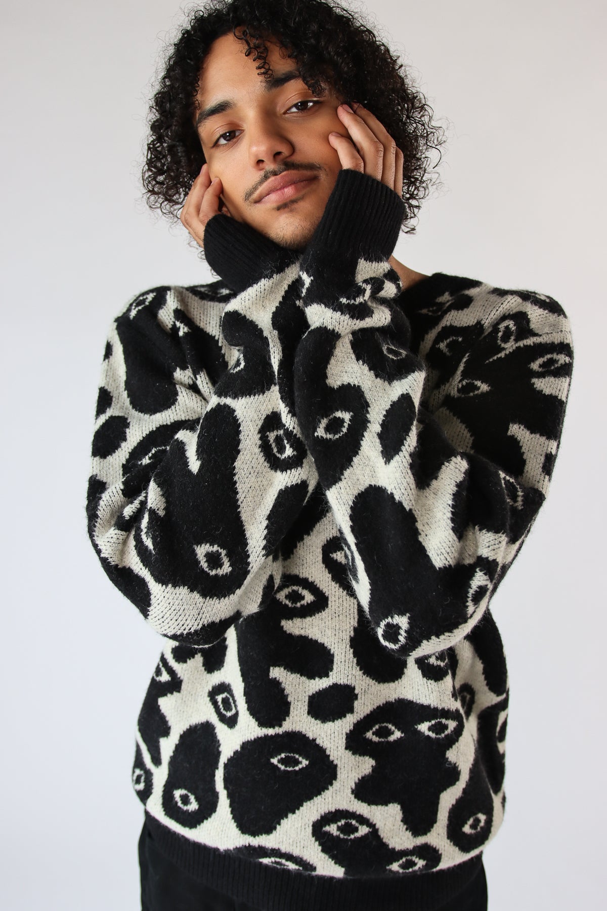 Amoeba Brushed Knit Sweater