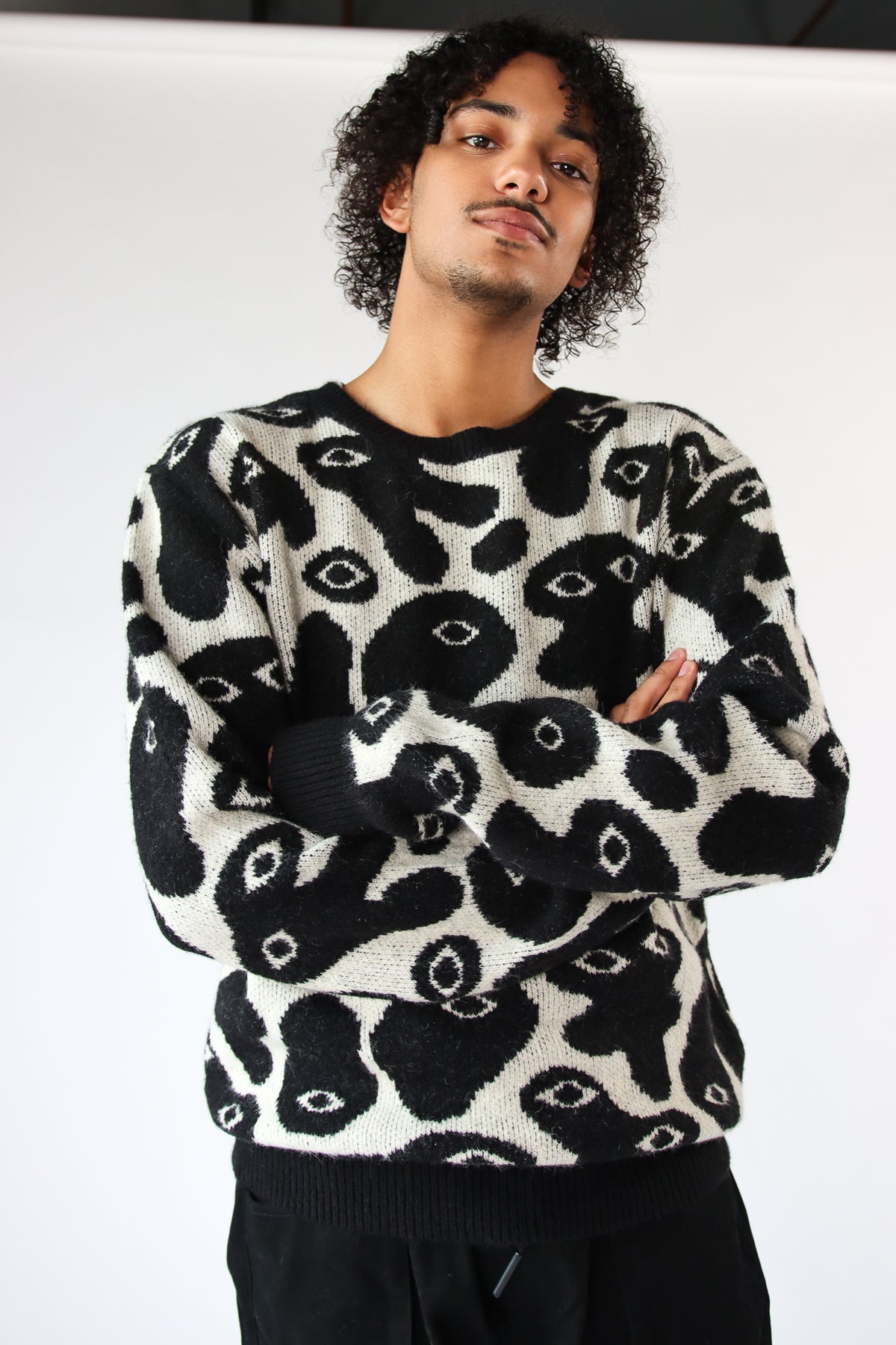 Amoeba Brushed Knit Sweater