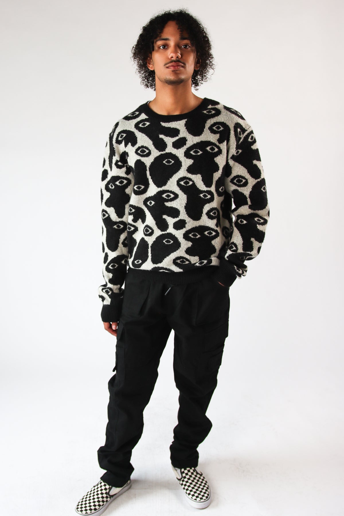 Amoeba Brushed Knit Sweater