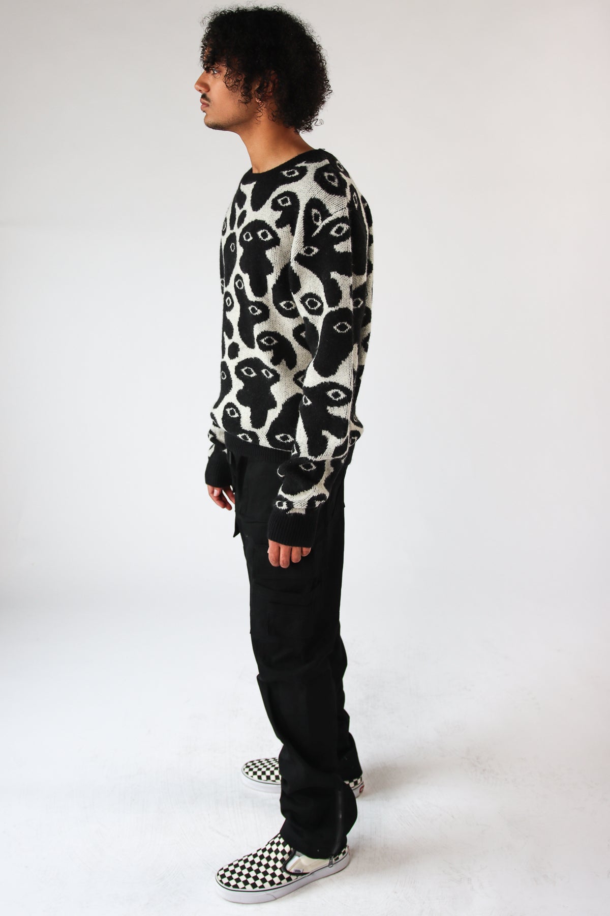 Amoeba Brushed Knit Sweater