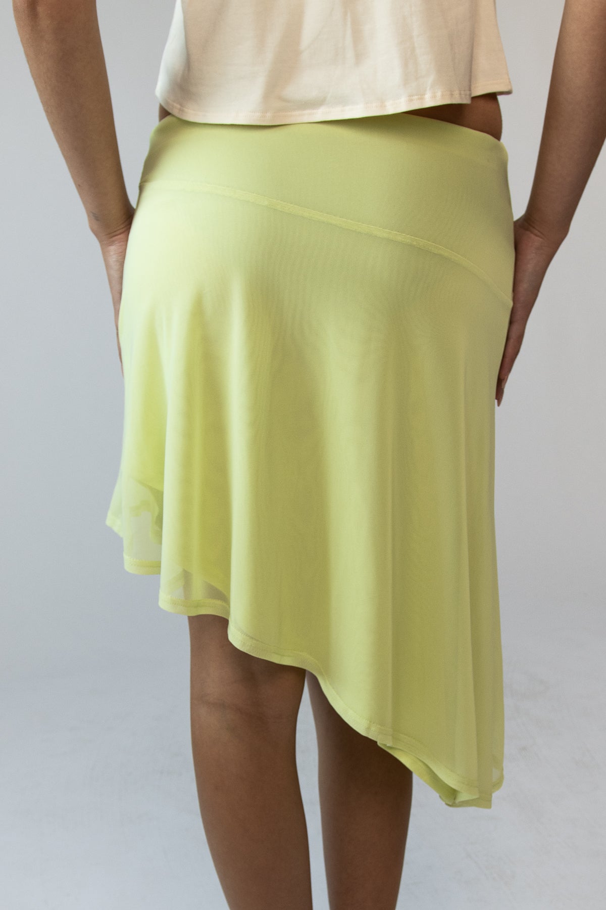 Asymmetrical Embroidered Mini Skirt