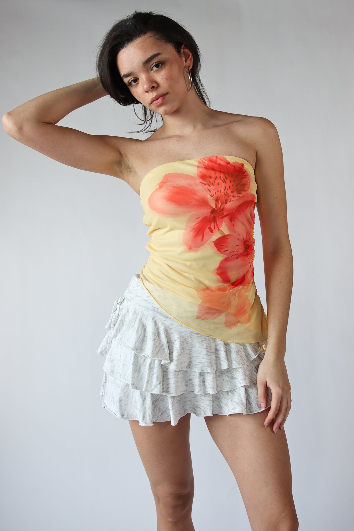 Asymmetrical Hibiscus Tube Top – Ragstock