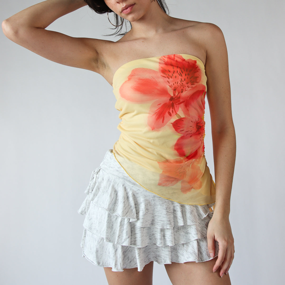 Asymmetrical Hibiscus Tube Top – Ragstock