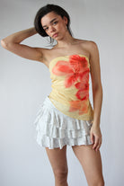 Asymmetrical Hibiscus Tube Top