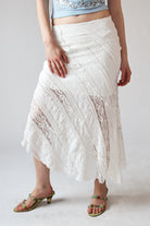 Asymmetrical Lace Maxi Skirt