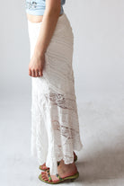 Asymmetrical Lace Maxi Skirt
