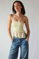 Asymmetrical Split Bottom Tube Top