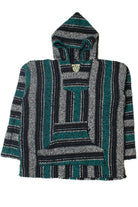 Teal Gray & Black Baja Joe Baja Hoodie 2802