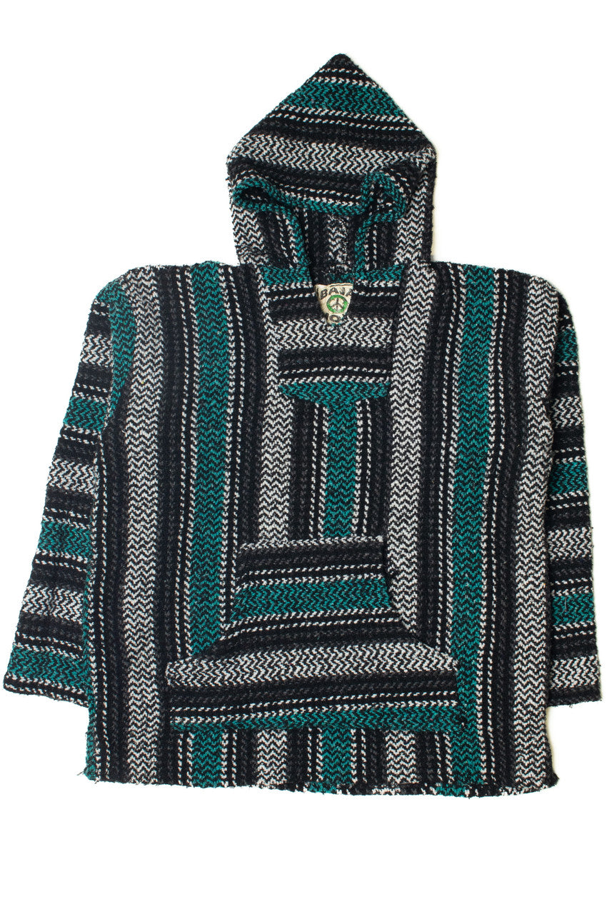 Teal Gray & Black Baja Joe Baja Hoodie 2802