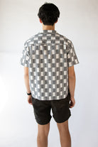 Checkered Crop Fit Button Up Shirt