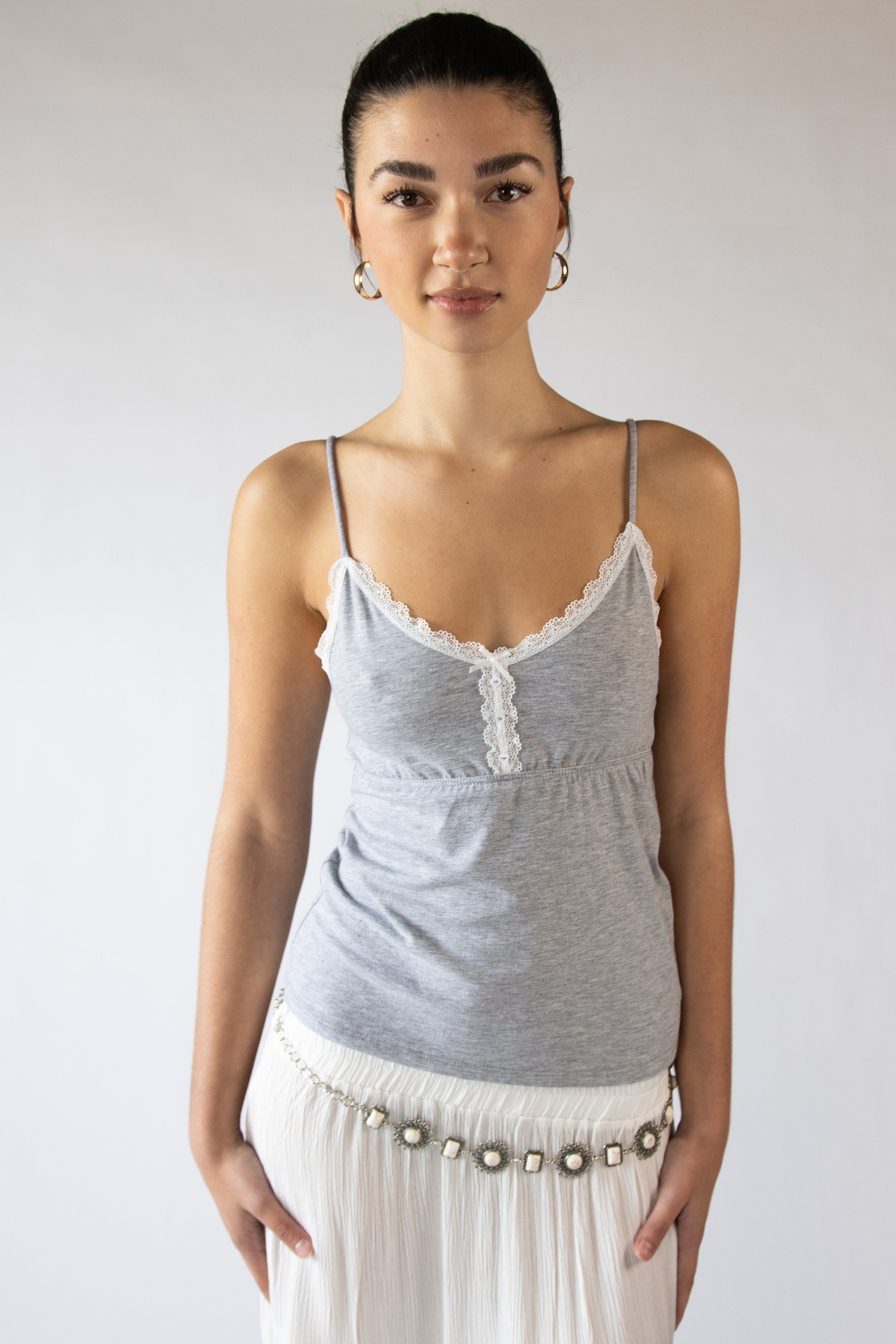 Lace Trim Babydoll Cami