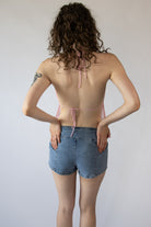 Backless Sequin Halter Top