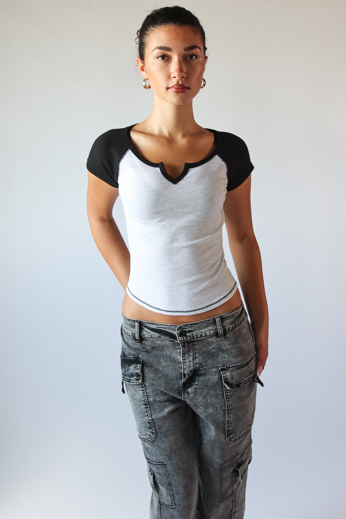 Cap Sleeve Baseball Tee