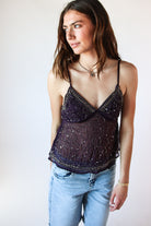 Beaded Chiffon Babydoll Top