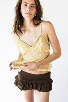 Beaded Chiffon Babydoll Top