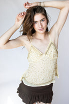 Beaded Chiffon Babydoll Top