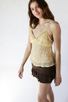 Beaded Chiffon Babydoll Top