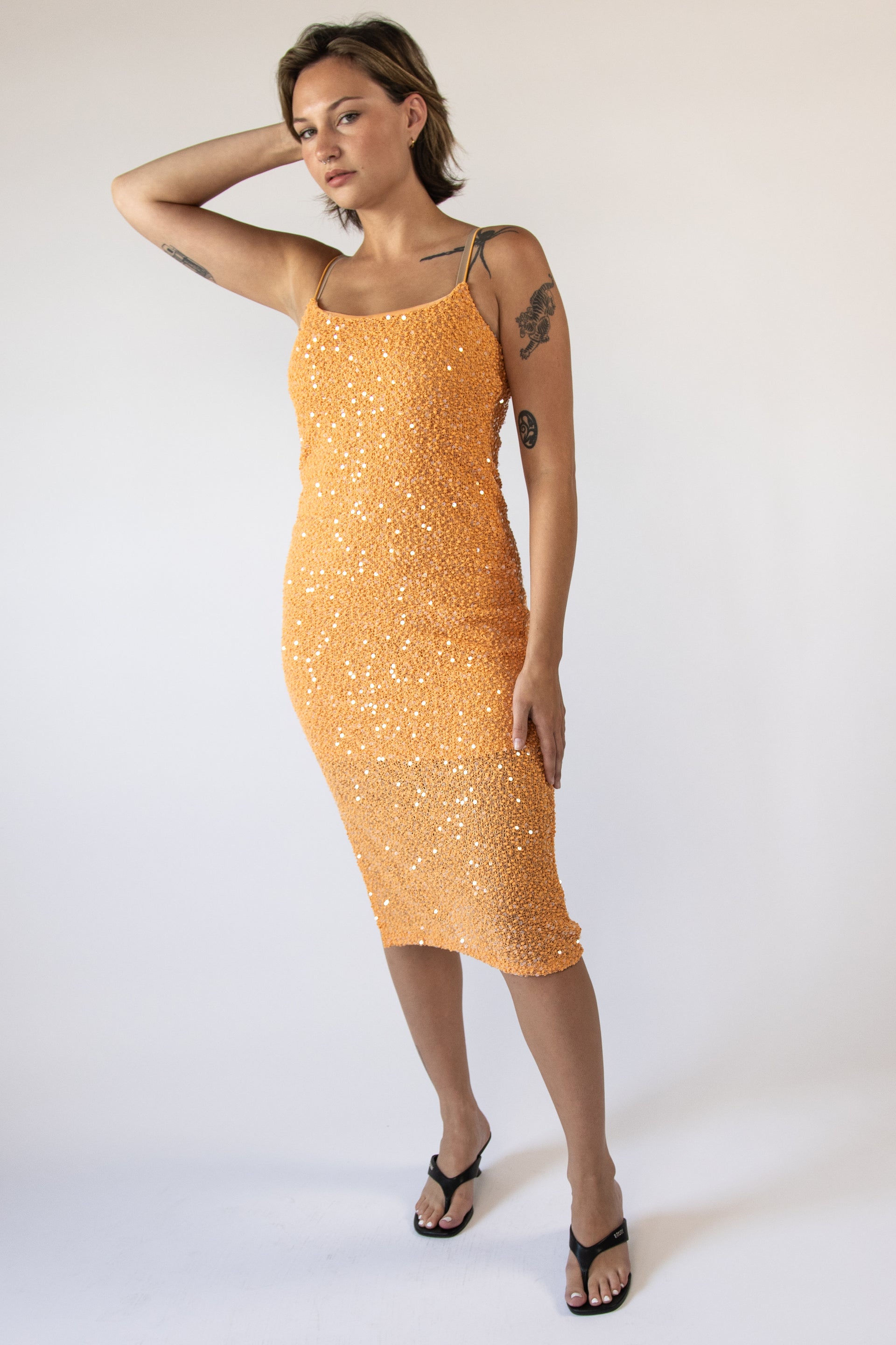 Sequin Boucle Cami Midi Dress  Ragstock