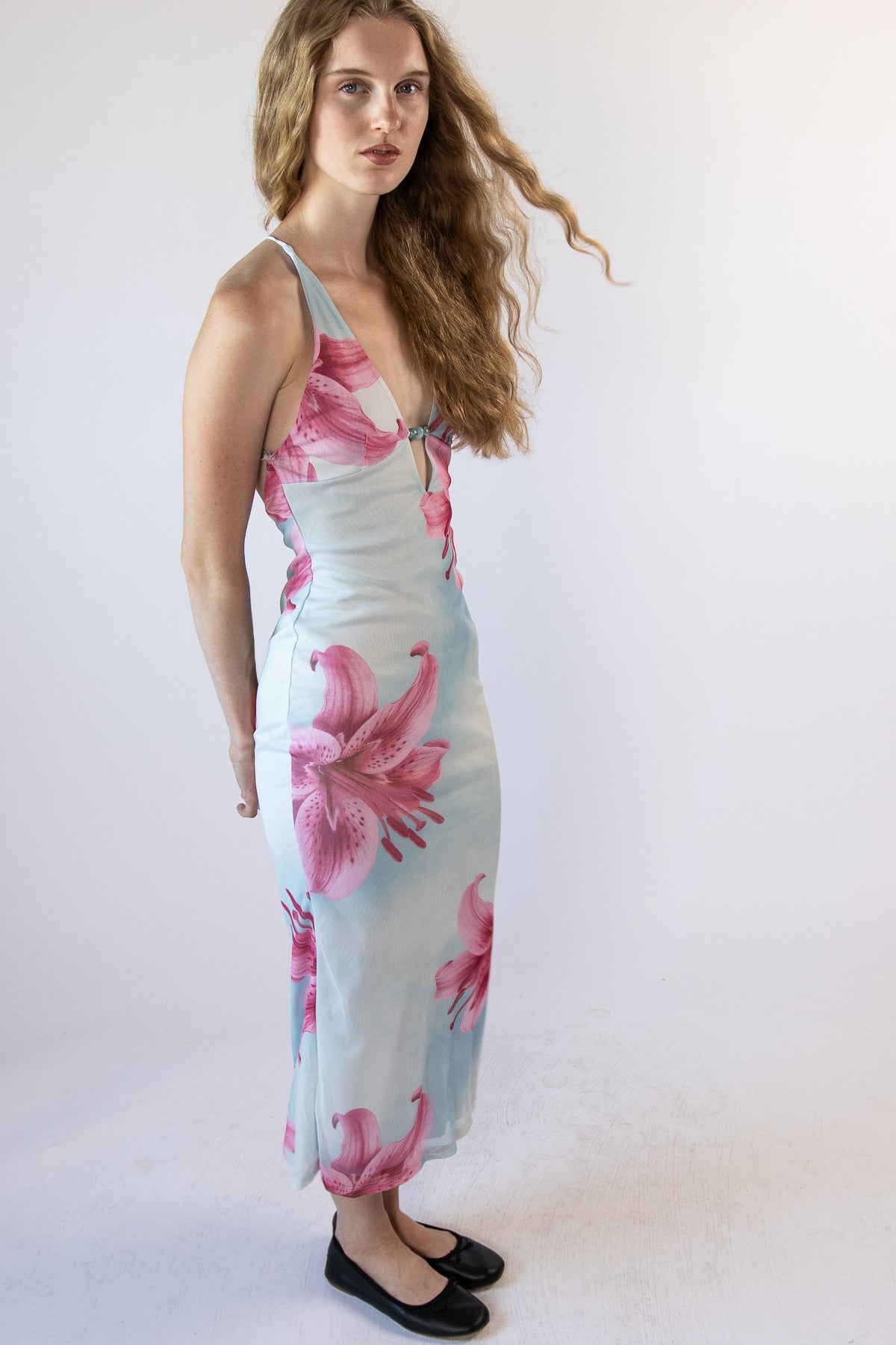 Beaded Halter Lily Dress