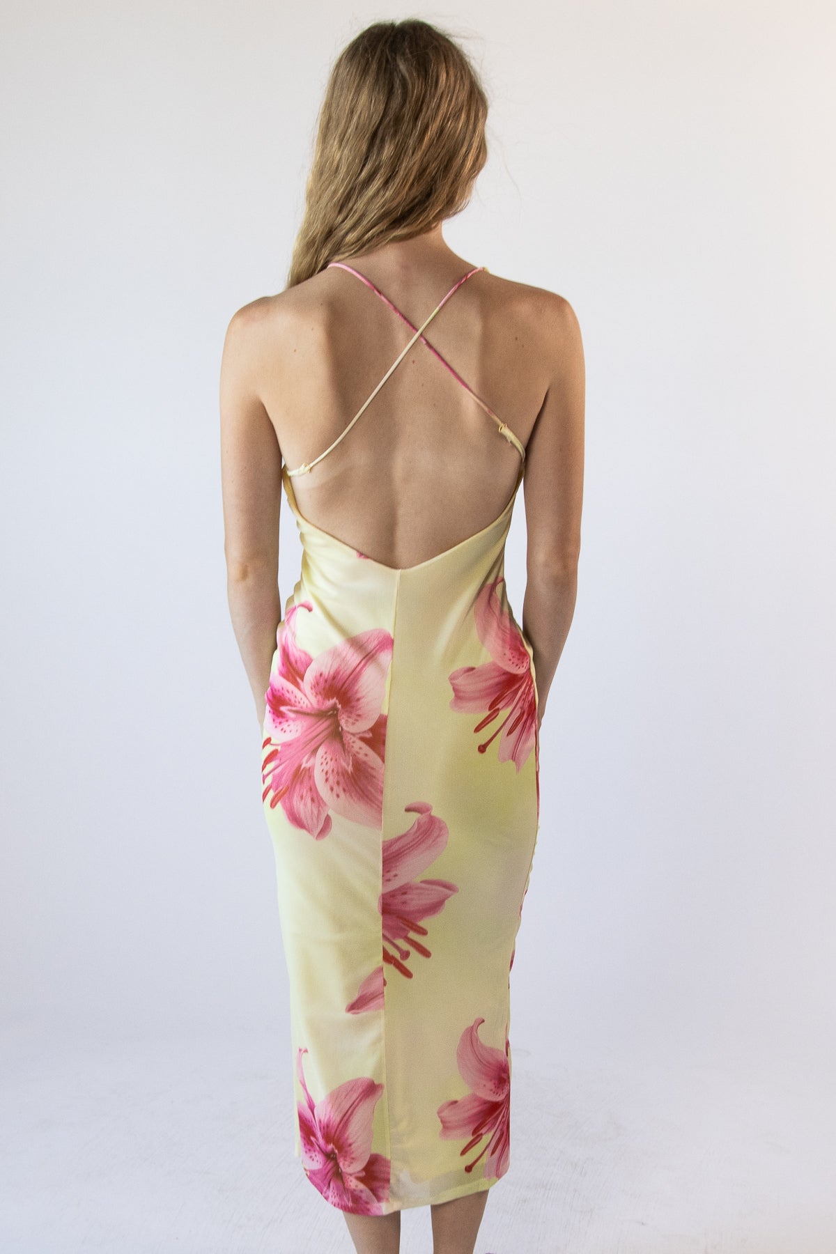 Beaded Halter Lily Dress
