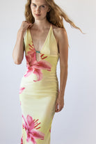 Beaded Halter Lily Dress