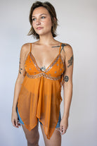 Beaded Sequin Scarf Top