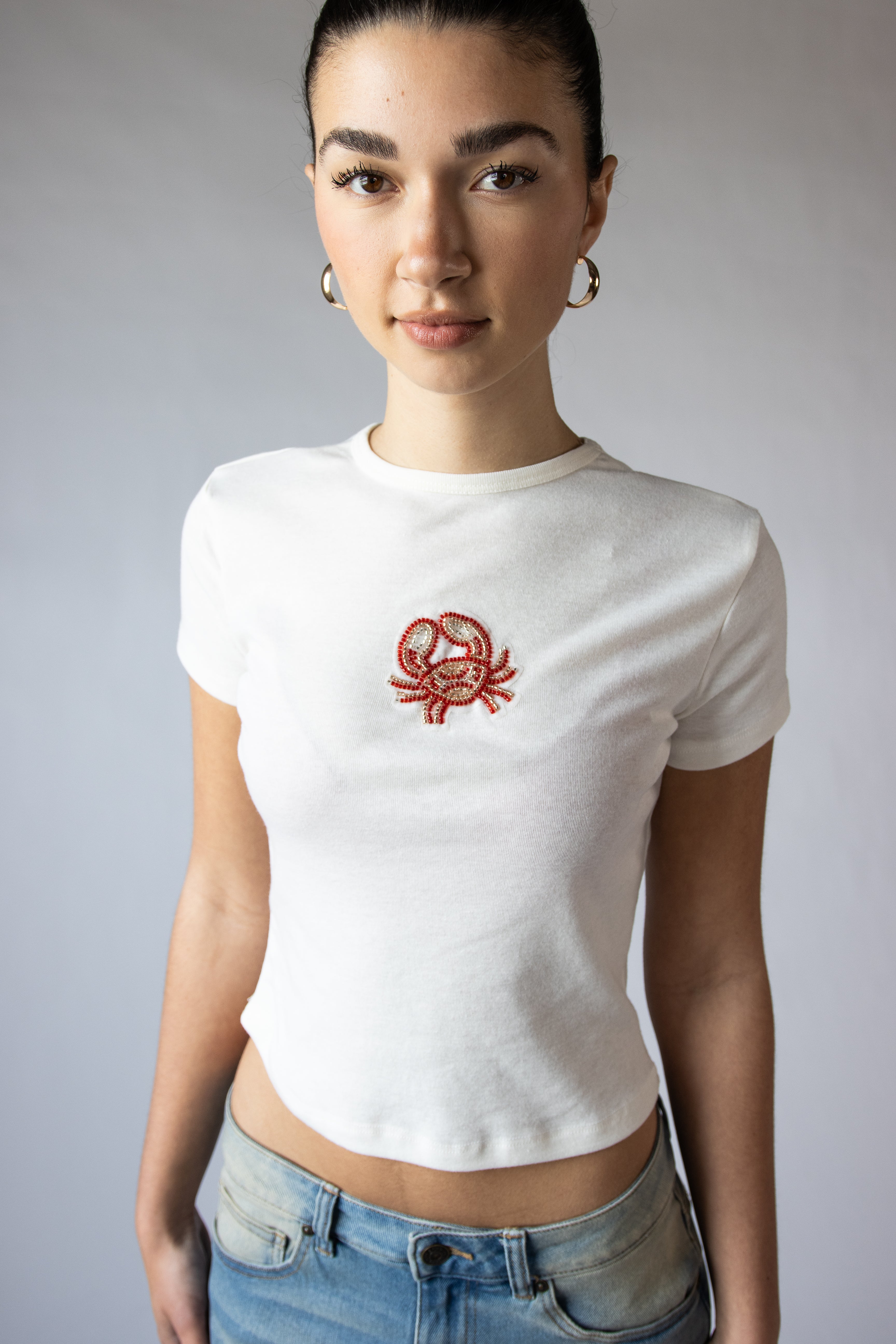 Seaside Beaded Patch Baby Tee