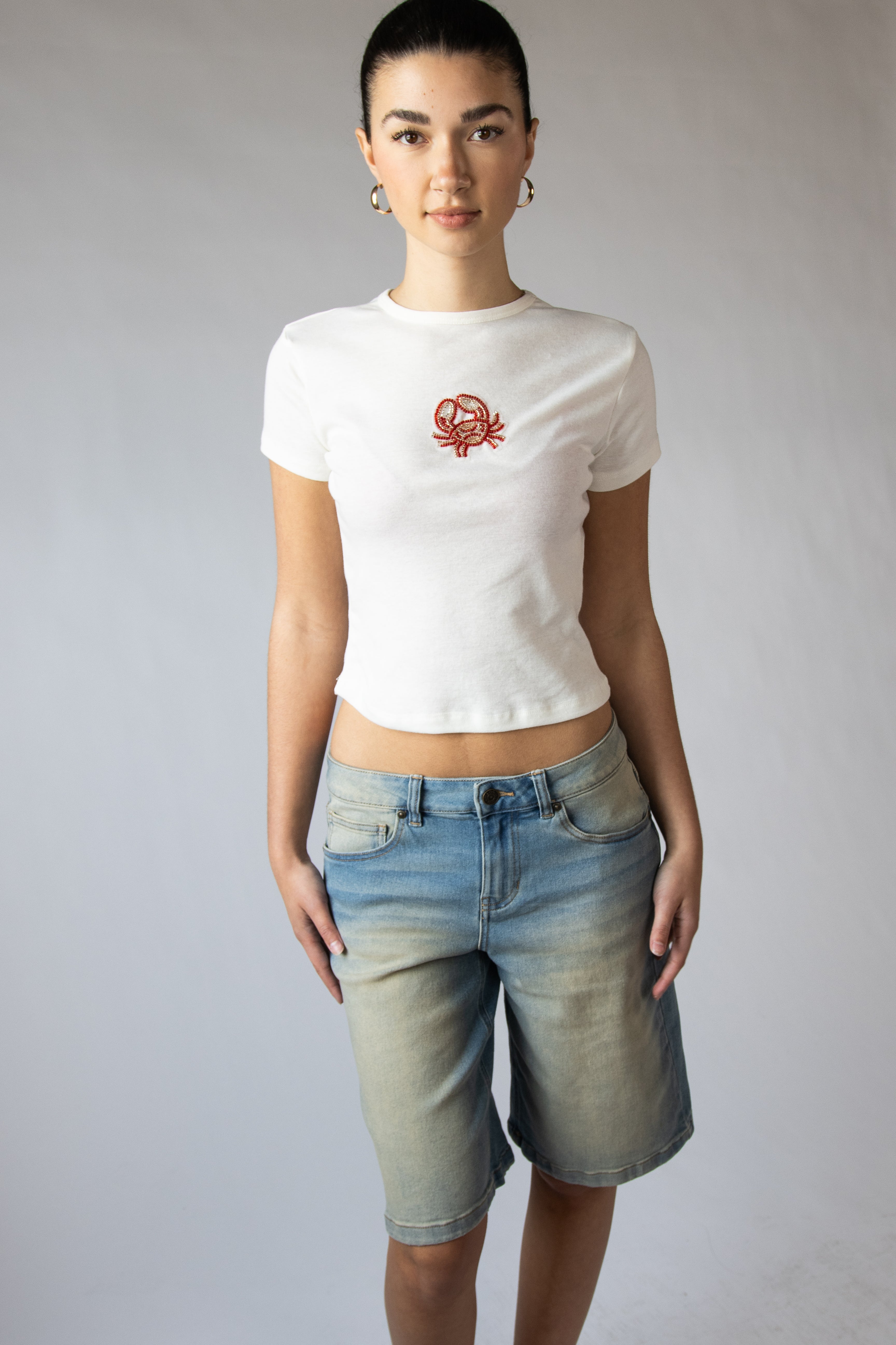 Seaside Beaded Patch Baby Tee