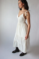 Beaded Tie Straps Maxi Dress