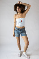 Beaded Patch Tube Top