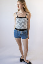 Mini Denim Shorts With Belt