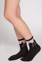 Black Cat Anklet Sock
