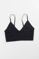 Black Seamless Floral Net Bralette