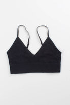 Black Seamless Floral Net Bralette