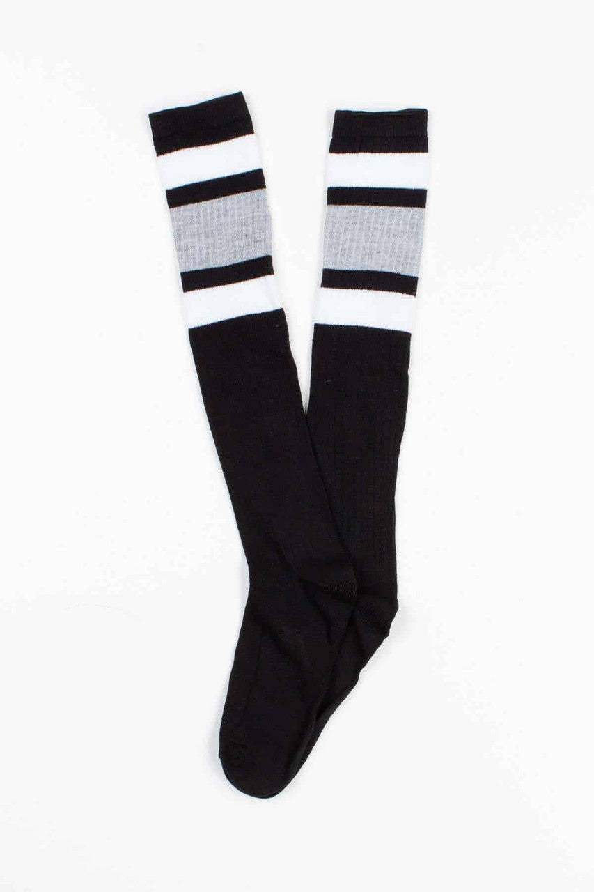 Old School Tube Socks Wide Stripe