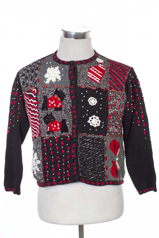 Black Ugly Christmas Cardigan 20294