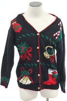 Black Ugly Christmas Cardigan 5506