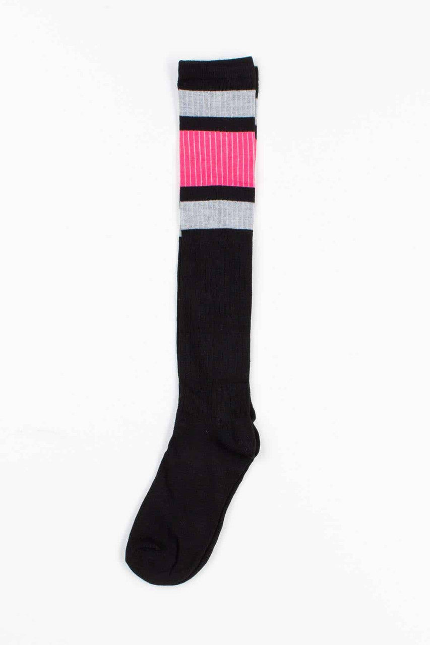 Old School Tube Socks Wide Stripe