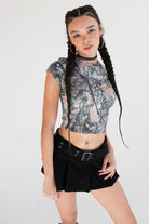 Low Rise Belted Mini Skort
