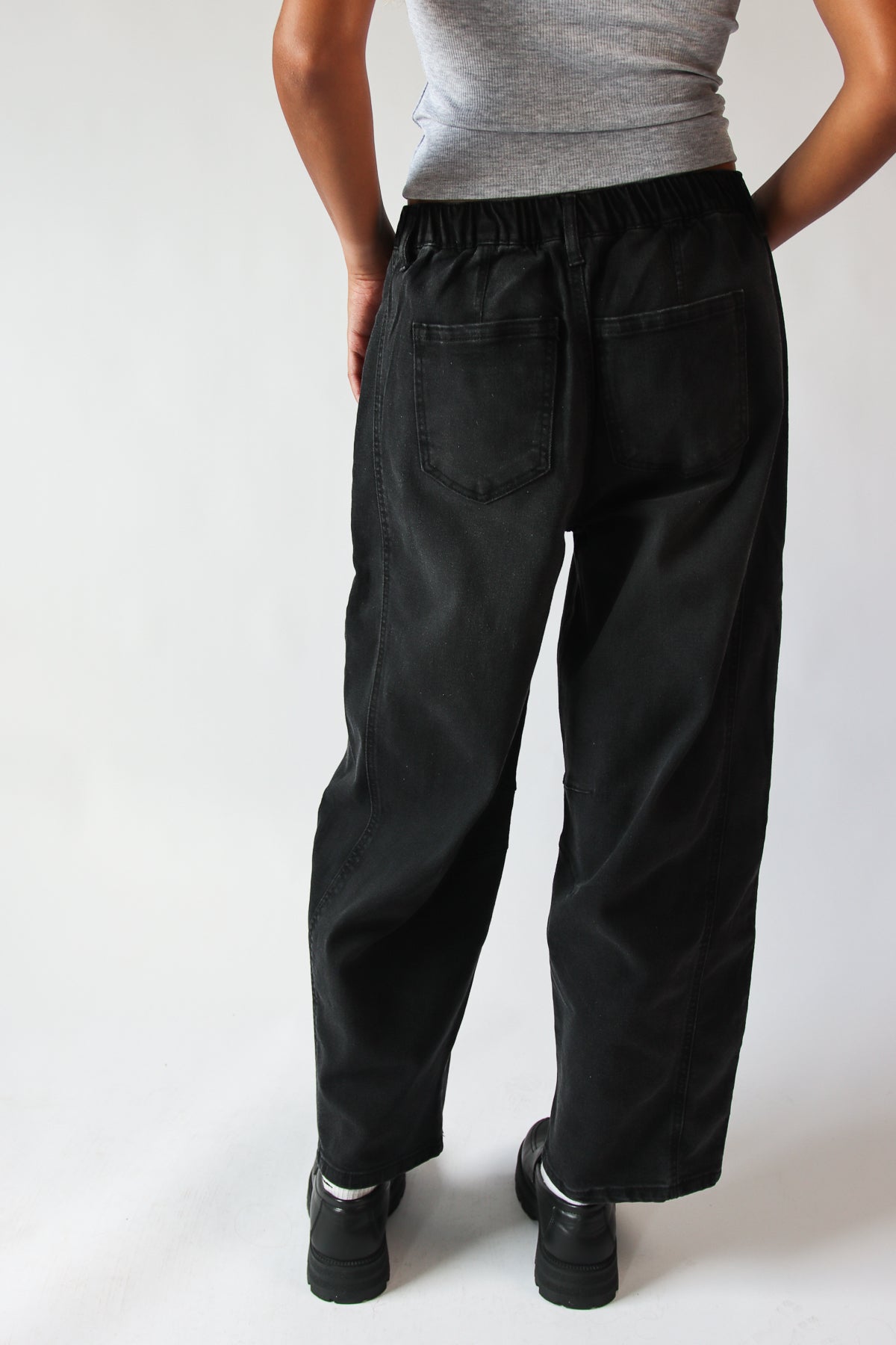 Black Barrel Jean with charm