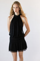 Halter Mock Low Waist Mini Dress