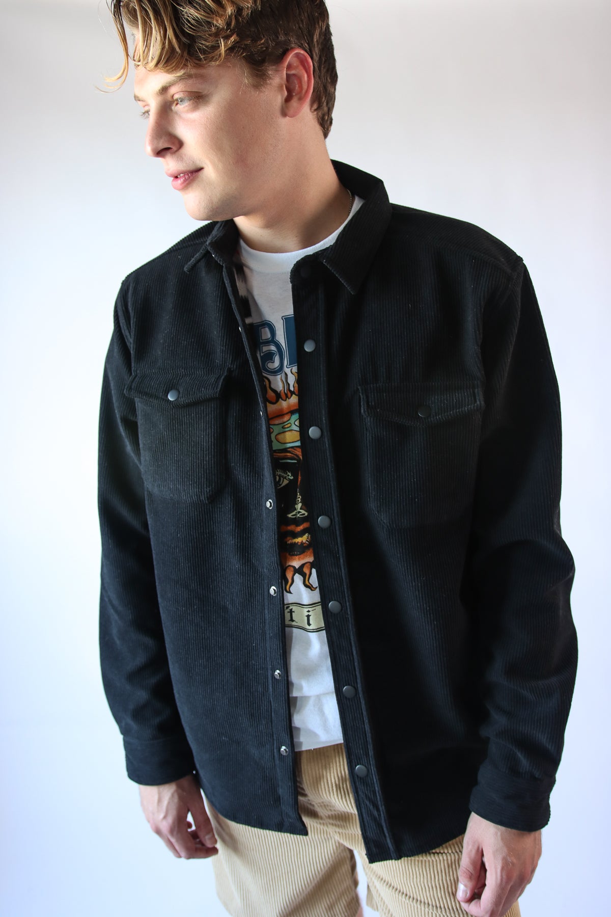 Blanket Lined Corduroy Shacket