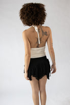 Hanky Hem Layered Mesh Mini Skort