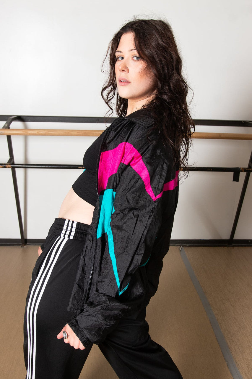 Vintage Pink & Blue Stripe Lightweight Jacket