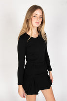 Waffle Knit Fleece Longsleeve