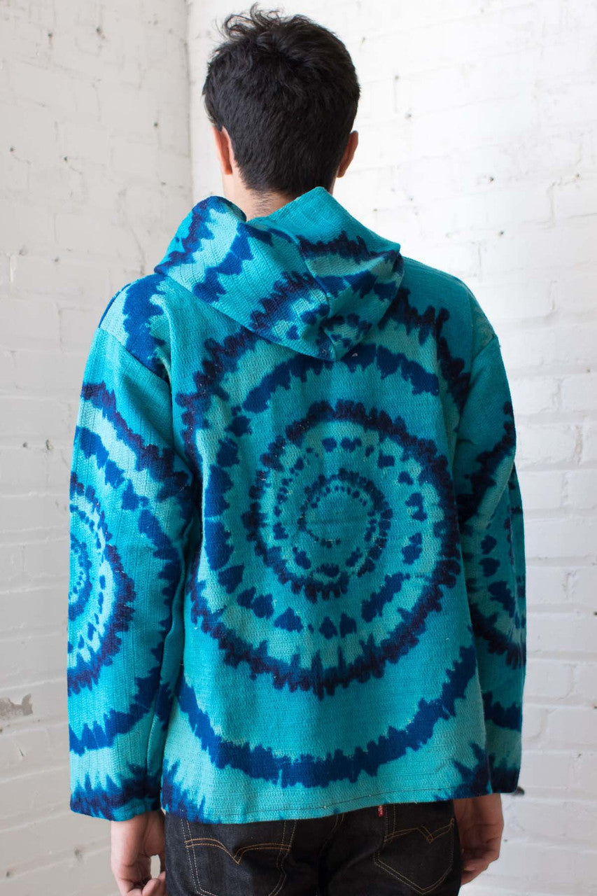 Blue Tie Dye Baja Hoodie